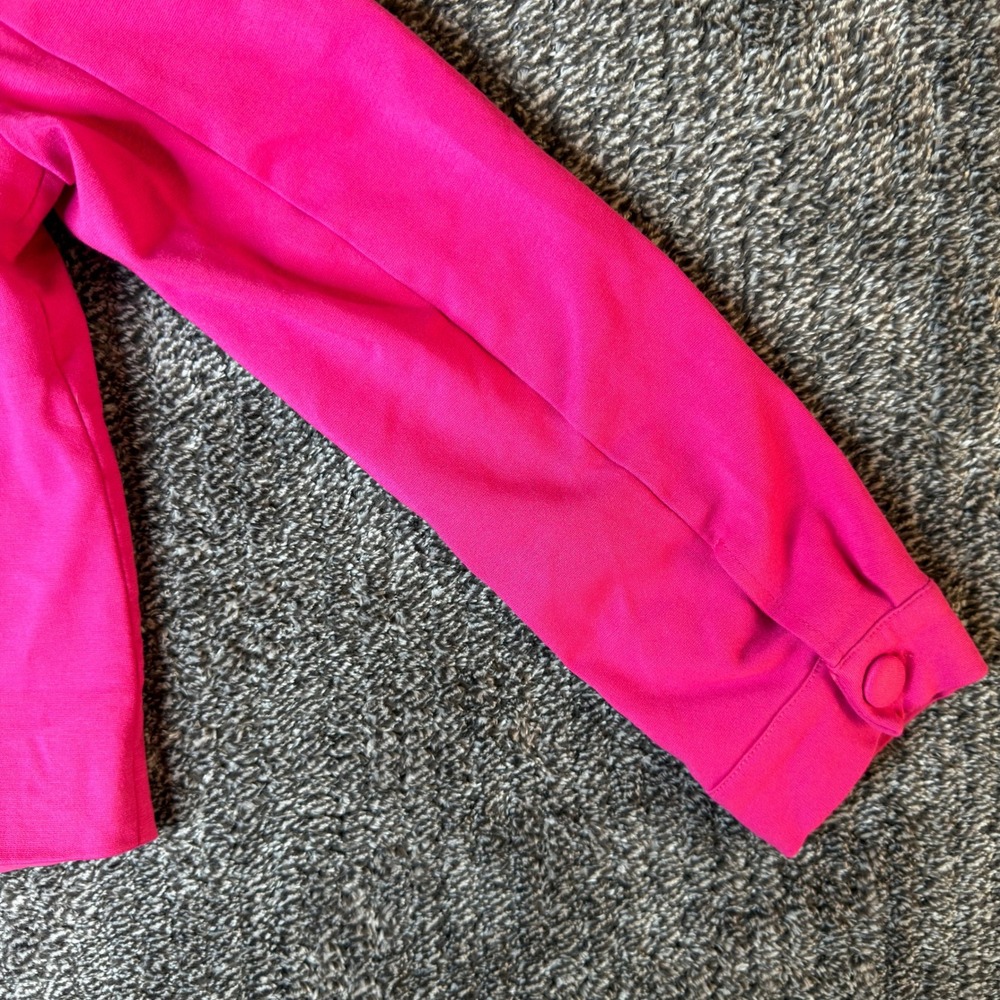 Nicole Miller New York Hot Pink Button Front Cropped Jacket Size S Barbiecore - Picture 15 of 16